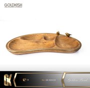 تصویر اردوخوری چوبی برنجی 4تایی گلدکیش Golden Bird کد GK829439 