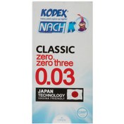 تصویر کاندوم ناچ کدکس مدل Classic Zero Three بسته ۱۰ عددی Nach Kodex Classic 30 Microns Condom 10pcs