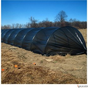 تصویر نایلون کشاورزی مشکی با ضخامت ۲۰ میکرون و عرض ۱۱۰ سانتیمتر Black Agricultural Plastic Film with a thickness of 20 microns and a width of 110 cm