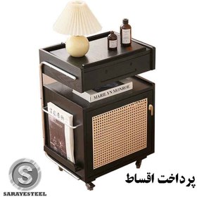 تصویر ترولی چوبی مدل TROLLEY-CH 2565 