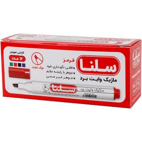 تصویر ماژیک وایت برد سلنا مدل ۳۵۰ بسته ۱۲ عددی - مشکی 