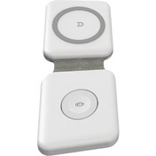 تصویر شارژر وایرلس 3 کاره ارلدم Earldom Magnetic Wireless Charger ET-WC19 