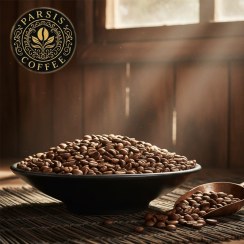 تصویر دانه قهوه روبوستا پی‌بی 