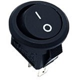 تصویر کلید راکر گرد دو حالته کوچک ۲ پین KCD1-601S 