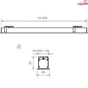 تصویر پنل سقفی توکار 36 وات شعاع مدل SH-1814 