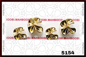 تصویر دکمه 2 سایز طرح گل مدل اشکال آبکاری کد 5154 