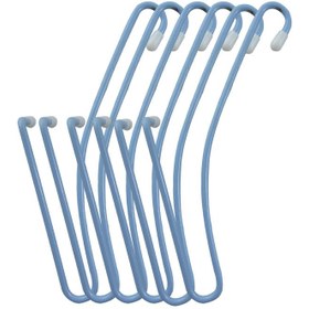 تصویر آویز لیوان مدل AB بسته 6 عددی - استیل 