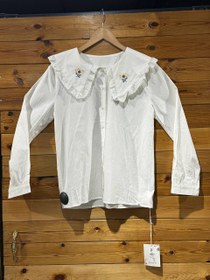 تصویر شومیز یقه‌گل‌دار مدل BB کد 00323002 