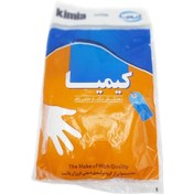 تصویر دستکش یکبار مصرف فریزری کیمیا بسته 100 عددی آجدار kimia glove