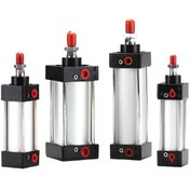 تصویر جک پنوماتیک 100*125 چهار میل دو طرفه مگنت دار 