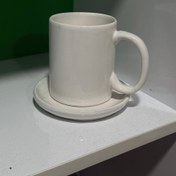 تصویر ماگ سرامیک مینیمال - ماگ همراه با زیر ماگی 