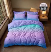 تصویر روتختی دو نفره 8 تکه ترکاز طرح هارمونی 2219 