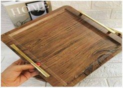 تصویر سینی پذیرایی چوبی وکیوم مربع 