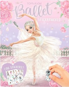 تصویر دفتر طراحی برچسب باله برند top model Design Notebook Ballerina Sticker Book