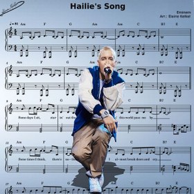 تصویر نت پیانو آهنگ Hailie’s Song از امینم 