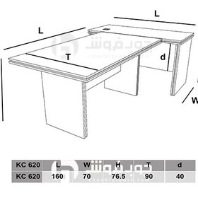 تصویر میز مدیریتی سازینه چوب مدل KC620 