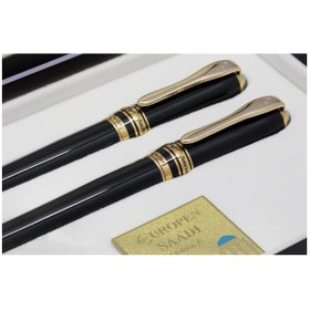 تصویر ست خودنویس و روان نویس یوروپن مدل سعدی Saadi model Europen autograph set