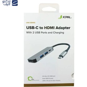 تصویر هاب جی سی پال 4 پورت مدل USB-C to HDMI JCP6189 JCPAL USB-C to HDMI Adapter JCP6189