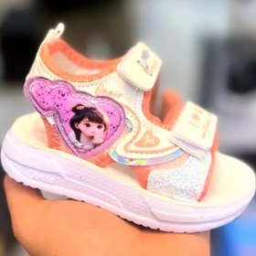 تصویر کفش صندل دخترانه مناسب روزمره و تابستانی مدل عروسکی Girls sandals suitable for everyday and summer doll model