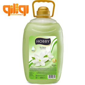 تصویر مایع دستشویی هوبی رایحه گل نیلوفر Hobby حجم 4لیتر 