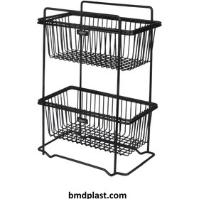 تصویر جاپیازی مستطیل 2 طبقه مشکی (کد 894) 