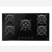 تصویر اجاق گاز شیشه ای اسنوا مدل SGH5-2103G-مشکی Snowa DSGH5-2103G Glass Gas Stov-Black