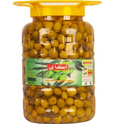 تصویر زیتون شور هسته دار ممتاز آکای( پت ۵ کیلویی) ارسال رایگان Premium pitted salted olives akay (5 kg) free shipping