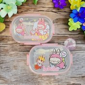 تصویر ظرف غذای کودک استیل لبوبو وارداتی - صورتی 