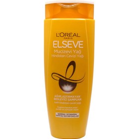 تصویر شامپو تقویت کننده لورال ترک طلایی حجم ۴۵۰ میلی ـ LOREAL ELSEVE GOLD HAIR MUCIZEVI YAG SAMPOO 450 ML 