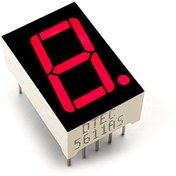 تصویر سون سگمنت تکی کاتد مشترک قرمز سایز ۱۹x۱۳ میلی متر 