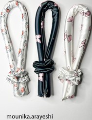 تصویر بیگودی مو ساتن مشکی 