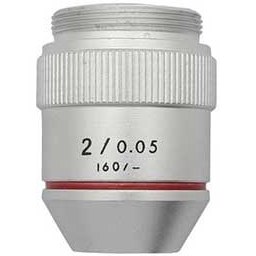 تصویر لنز شیئی 2 برابر میکروسکوپ 