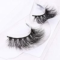 تصویر مژه Arimika Lash پرپشت و بلند با ظاهر سه بعدی Arimika Fluffy Long Thick Dramatic Look 3D Mink False Eyelashes, Handmade Reusable Lashes for Makeup D008