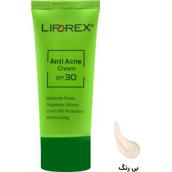 تصویر بی بی كرم ضد آفتاب اس پی اف 30 پوست جوش دار 30 میلی لیتر لیپوركس Liporex SPF30 Tinted Anti Acne BB Cream