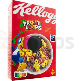 تصویر کورن فلکس انگلیسی کلاگز Kellogg's Froot Loops با طعم میوه ای 375 گرم 