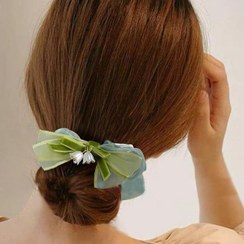 تصویر کش مو حریر کریستال آویز گل 