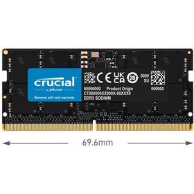 تصویر رم لپ تاپ کروشیال مدل DDR5 32GB 4800Mhz CL40 Ram LapTop Crucial DDR5 32GB 4800Mhz CL40