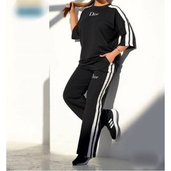 تصویر ست تیشرت شلوار زنانه دیور جنس پنبه دورس 