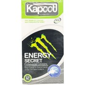 تصویر کاندوم کاپوت مدل انرژی زا Energy Secret بسته 12 عددی ا Kapoot model Energy Secret condom - 12 pieces Kapoot model Energy Secret condom - 12 pieces
