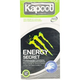 تصویر کاندوم کاپوت مدل انرژی زا Energy Secret بسته 12 عددی ا Kapoot model Energy Secret condom - 12 pieces Kapoot model Energy Secret condom - 12 pieces
