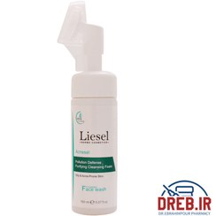 تصویر فوم شستشوی صورت مناسب پوست چرب لایسل 150 میلی لیتر _ Liesel Acnesel Purifying Cleansing Foaming Face Wash 150 ml 