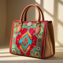 تصویر کیف زنانه طرح جاجیم کد ۱۲۱ 