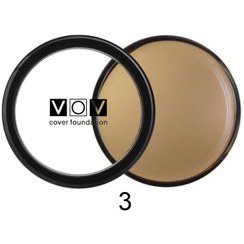 تصویر کرم پودر کاسه ای وو اصل شماره 3 VOV Cover Foundation Beige 