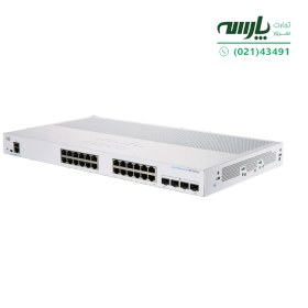 تصویر سوئیچ 24 پورت سیسکو CBS350-24P-4G Cisco CBS350-24P-4G 24Port 350 Series Managed Ethernet Switch