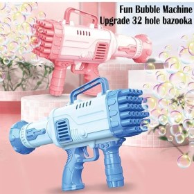 تصویر تفنگ حباب ساز باطری خور بازوکا 32 حباب BUBBLE GUN TOY ITEM NO _ 0818