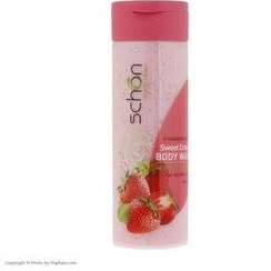 تصویر شامپو بدن کرمی شیر توت فرنگی شون 300 میل Schon Strawberry And Milk Body Shampoo 300ml