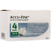 تصویر سرسوزن قلم انسولین اکیوفاین با سوزن 4 میلی متر اکیوچک 100 عدد Accu Chek Accu Fine Insulin Pen Needle 4 mm 100 Pcs
