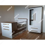 تصویر سرویس خواب کودک و نوزاد مدل کرکره ای 