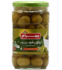 تصویر زیتون شور خیلی درشت 650 گرمی مهرام 