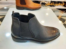 تصویر نیم بوت تمام چرم مردانه تبریز بدون بند کد 21074 + رنگبندی Tabriz men's leather boot